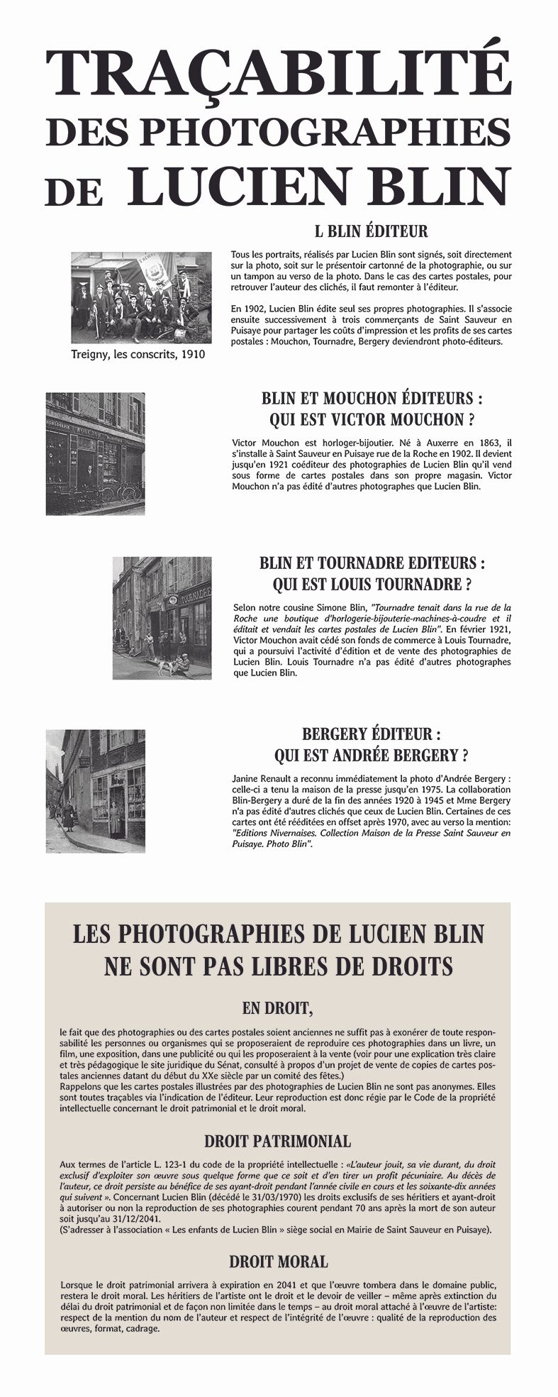 traçabilité des photographies de lucien blin